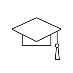 graduation hat icon- vector illustration