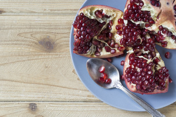 pomegranate juice in a glass decanter