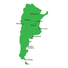 High quality map Argentina with cities