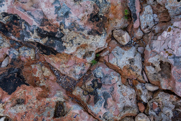 Rock detail and texture at the Black Sea coast