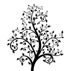 Decorative tree. With leaves