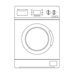 Washing machine. Outline icon