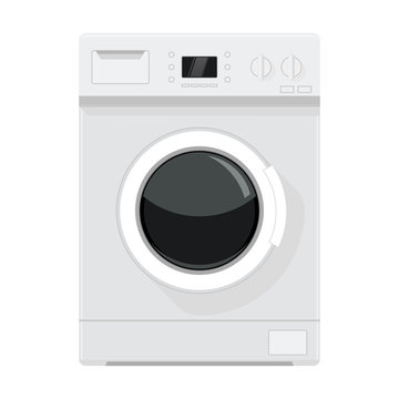 Washing machine. Flat design
