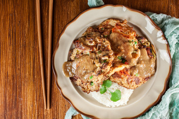 Chinese egg fu yung omelette