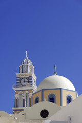 Fototapeta na wymiar Kirche Agios Ioannis Baptistis, Thira, Santorin, Kykladen, Griechenland, Europa