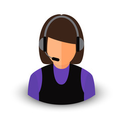 Vector avatar of a young dispatcher. Eps 10