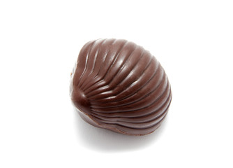 Chocolate candy sweet isolated on a white