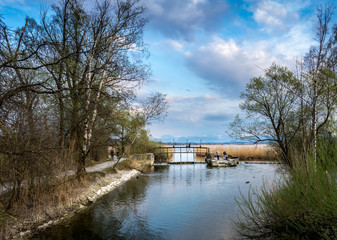 early spring at lake Greifensee / Switzerland