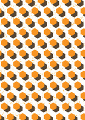 orange_hexagons_with_shadow