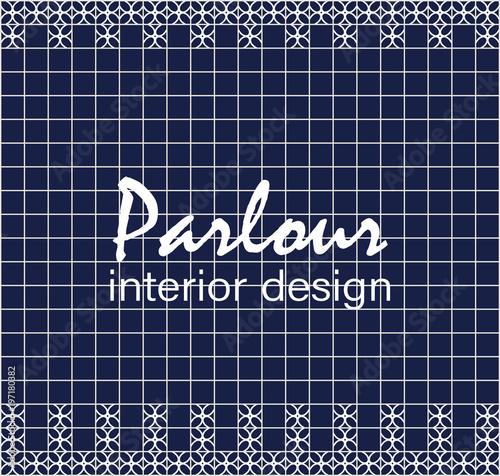 Parlour Interior Design Tile Design Deep Blue Tiles With Decor