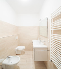 Fototapeta na wymiar New and clean bathroom after renovation