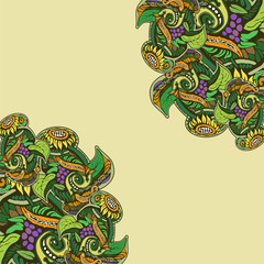 Natural background of fruit and decorative forms