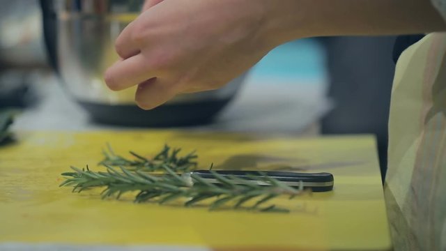 Rosemary Plucking in Slow Motion