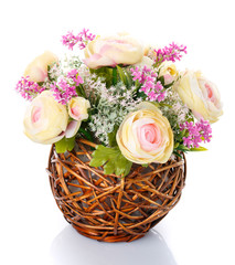 Composition of flowers isolated