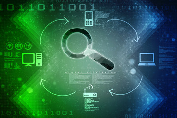 
2d illustration technology background