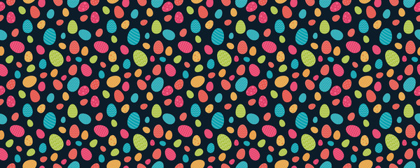 Background with Easter eggs - concept of a wrapping paper. Vector.