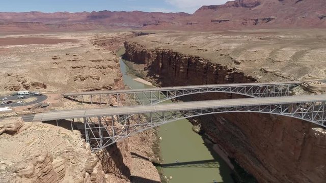 Aerial shot of Navajo Bridge