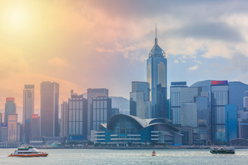 Hong Kong skyline cityscape, Hong Kong.
