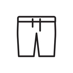 sports shorts outlined vector icon. Modern simple isolated sign. Pixel perfect vector  illustration for logo, website, mobile app and other designs