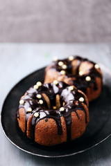 cupcakes with chocolate icing