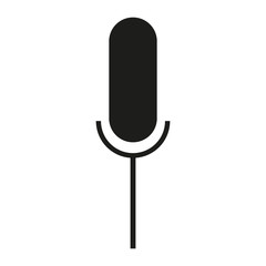black icon microphone symbol