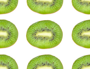 Fototapeta premium Kiwi. Seamless pattern. Isolated on white background