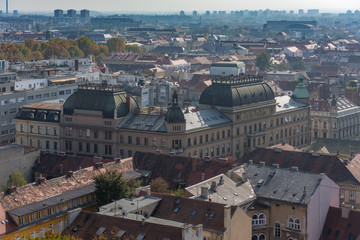 Fototapeta na wymiar Zagreb - Stadtansichten von oben