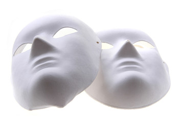 white paper masks isolated