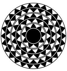 black and white abstract circle