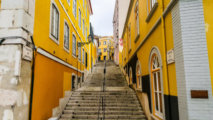 Fototapeta na wymiar Lisboa, Portugal. City street.