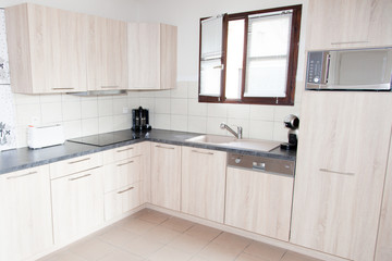 real white kitchen room Scandinavian interior house
