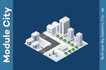 Winter isometric city