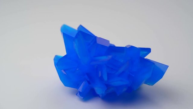 copper sulphate crystal on white background