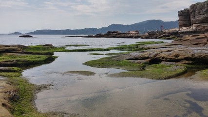 Rock coast and ocean