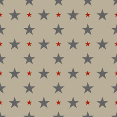 Obraz premium Seamless background with red and black stars. Vector.