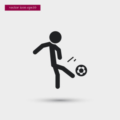 Football player icon. Simple sportsman element illustration. Soccer symbol design from sport collection. Can be used in web and mobile.