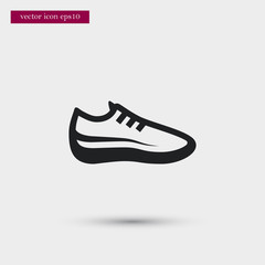 Sneaker icon. Simple shoe element illustration. Trainers symbol design from sport collection. Can be used in web and mobile.