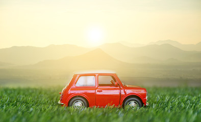 Fototapeta premium Cars on the road travel holiday summer go relax sunlight