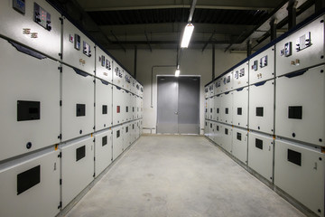 Switchgear distribution substation in factory