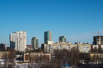 Fototapeta premium City buildings from a height