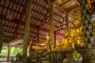 Wat Suan Dok  Buddhist Temple In Chiangmai Thailand.