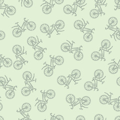 Vector seamless pattern with bicycle. Perfect for site backdrop, screen background, surface design and other endless fill.