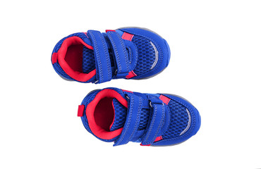 Baby sneakers close-up.