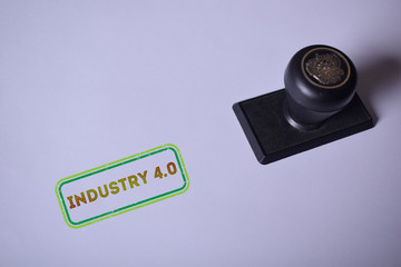 Stamp on paper:INDUSTRY 4.0