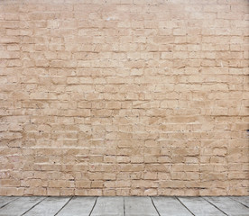 interior with brick wall