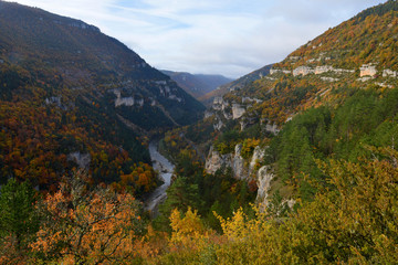 Fototapeta premium GORGES DU TARN, CIRQUE DE POUGNADOIRES, LOZERE FRANCE