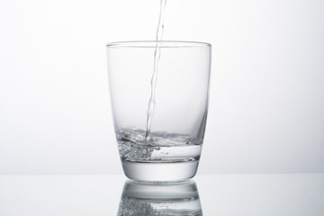 Pouring glass water