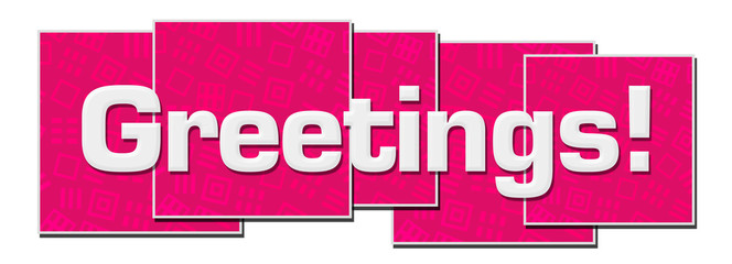 Greetings Pink Texture Blocks 