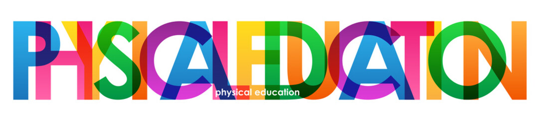 PHYSICAL EDUCATION (P.E.) COLORFUL LETTERS ICON