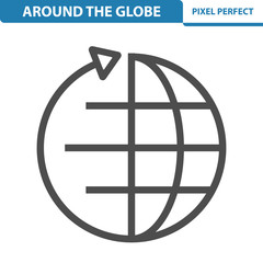 Around The Globe Icon. EPS 8 format.